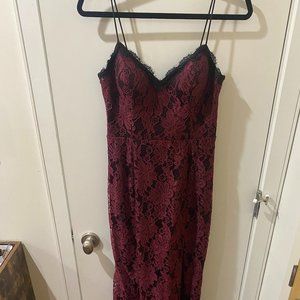 Black Tie dress size 8 from Nordstrom maroon lace dress